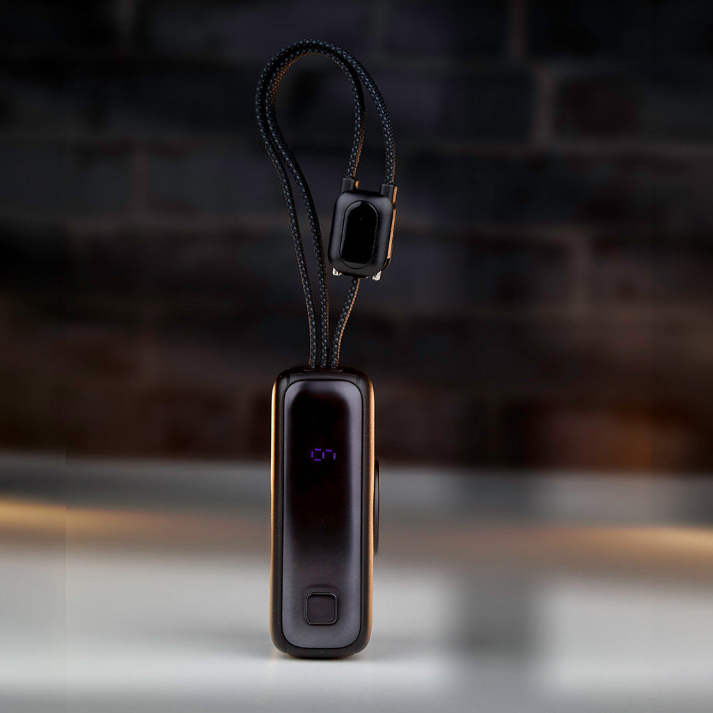 LZEL Ampflow10 Mini 10000Mah Pd Power Bank 22.5W | Built-In Type-C & Lightning Cable | Wireless Charging