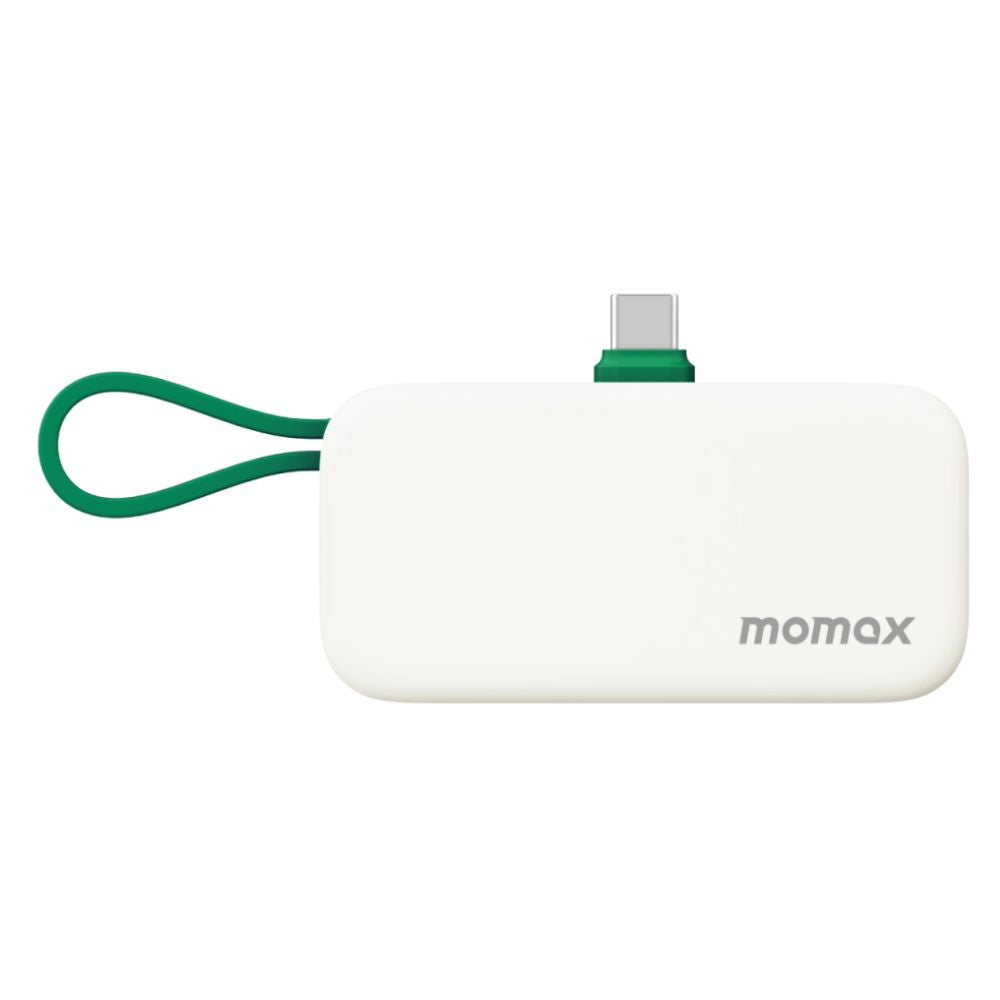 Momax 1-Power Mini 5000mAh Bulit-in foldable USB-C Battery pack | Green