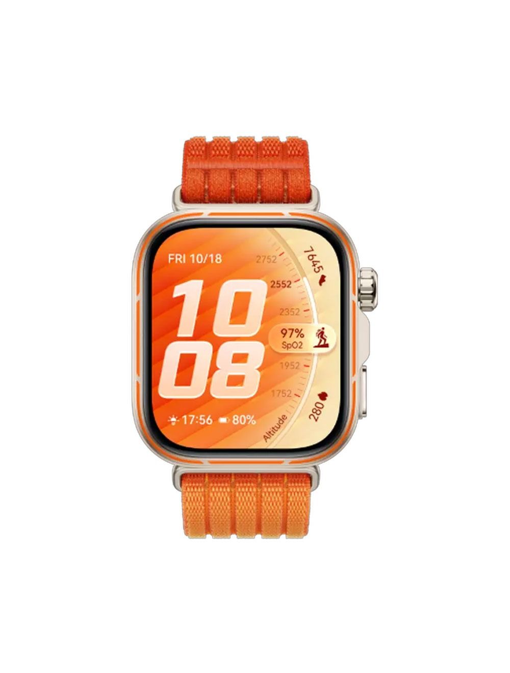 HUAWEI Watch Fit 5 Pro | Gradient Orange Nylon Strap