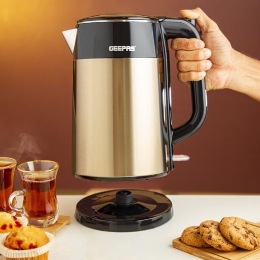 Electric Kettle 1.7L, 1800W, Stainless Steel, Auto Shut-Off