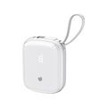 90 Percent Primflux Mini 22.5W Dual Built-In Cables Power Bank Powerdelivery Qc 3.0 | Usb-C & Lightning | White