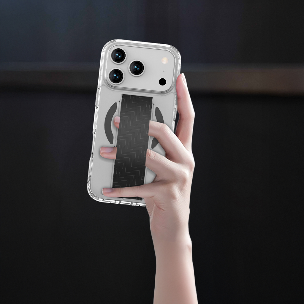 LZEL Magnexa Grip Case for iPhone 17 Pro | Black