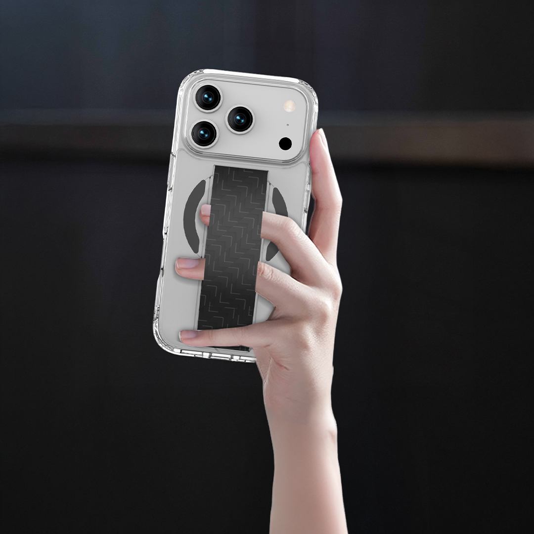 LZEL Magnexa Grip Case for iPhone 17 Pro | Black