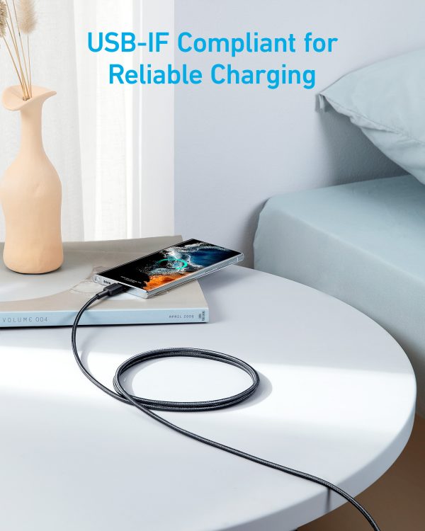 Anker 322 USB-C to USB-C to Cable (3ft Braided) | Black
