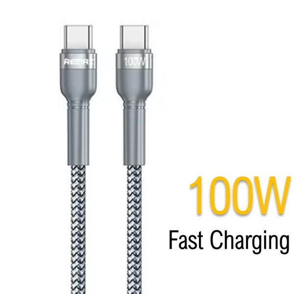 Remax 100W PD Fast Charging USB-C To USB-C Cable | Silver