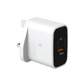LZEL VoltixCharge 35W Dual Port USB-A USB-C GaN Wall Charger | White