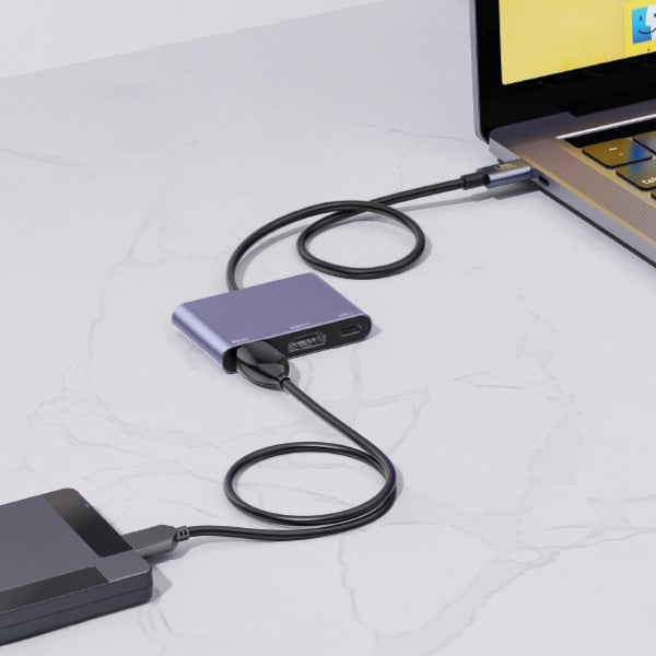 LZEL Hubtrio Nexus 3 In 1 USB-C Hub 100w 4k 10Gbps | Black