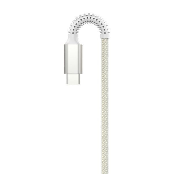 LZEL Celeris Power Ac Fabric Braided USB-A to USB-C Cable 1.2m | White