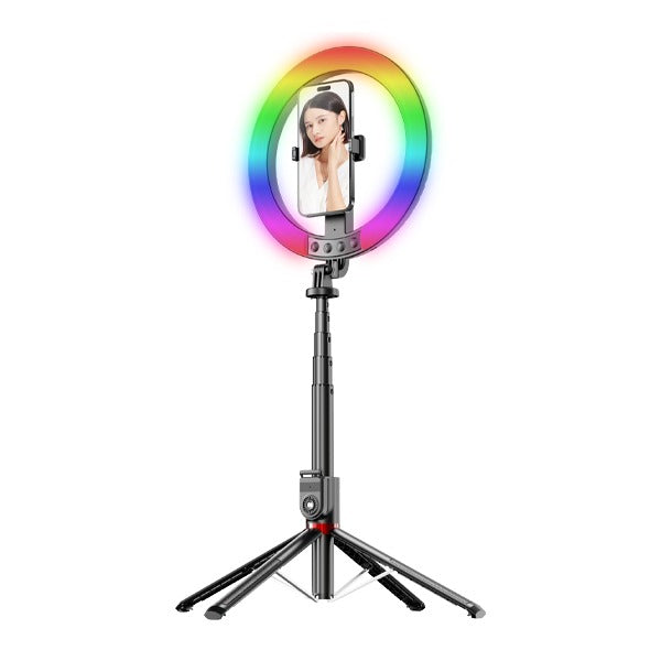 LZEL Flexiclick Series 10" Rgb Selfie Ring Light Kit With 2.3M Tripod Stand & Wireless Remote