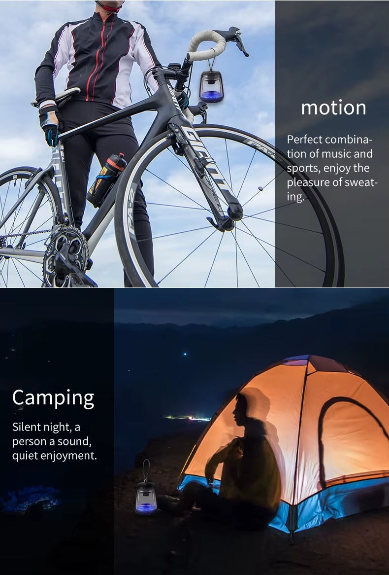 LZEL Aquilasonus Lamp Compact Waterproof Bluetooth Speaker With Dynamic RGB Lights | Purple