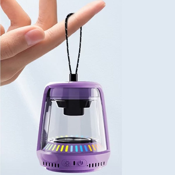 LZEL Aquilasonus Lamp Compact Waterproof Bluetooth Speaker With Dynamic RGB Lights | Purple