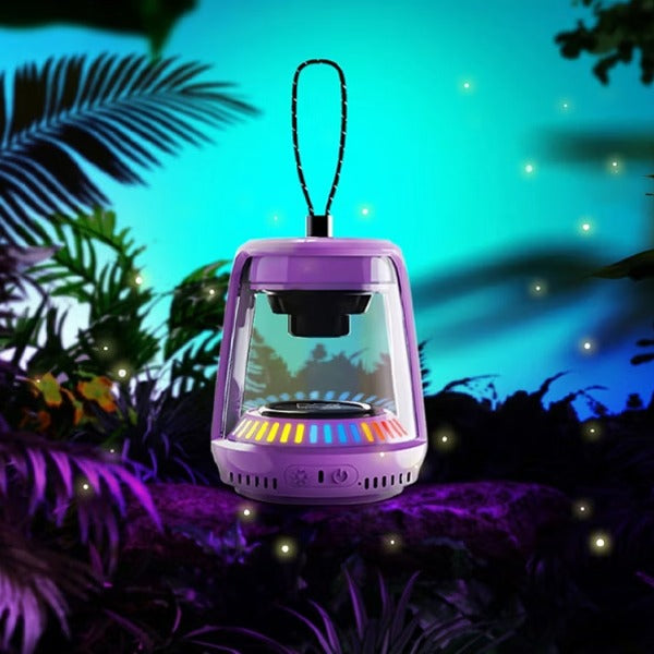 LZEL Aquilasonus Lamp Compact Waterproof Bluetooth Speaker With Dynamic RGB Lights | Purple