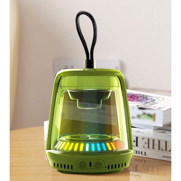 LZEL Aquilasonus Lamp Compact Waterproof Bluetooth Speaker With Dynamic RGB Lights | Green