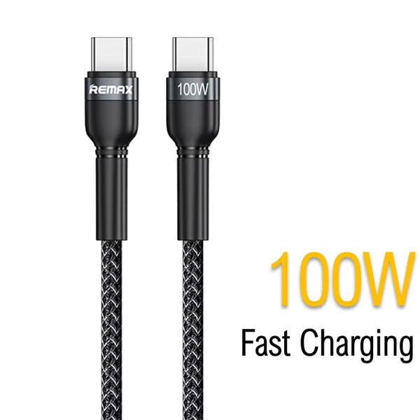 Remax 100W PD Fast Charging USB-C To USB-C Cable | Black