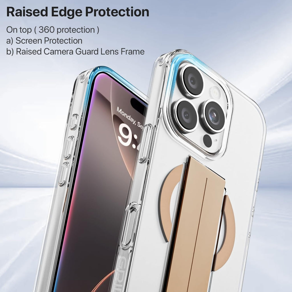 Asli Global iPhone 15 Pro Max Silicone Grip & MagSafe Case | Dark Gold