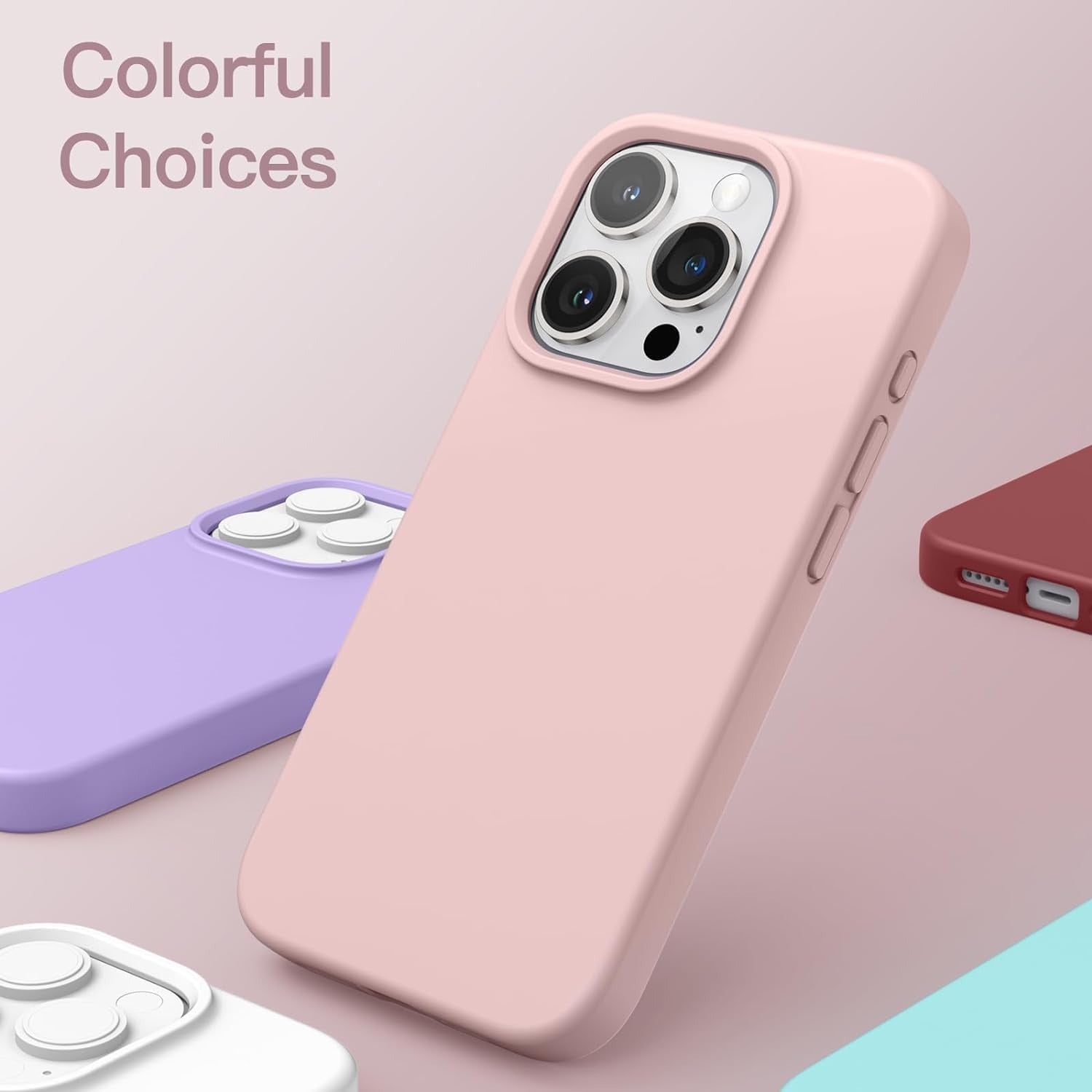 Asli Global iPhone 15 Pro Silicone MagSafe Cover |Pink