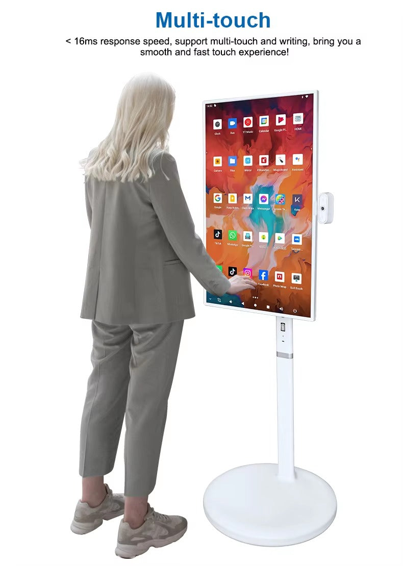LZEL Smart 32" Android Touch Mobile Monitor with Built-in Stand