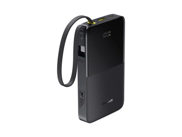 Baseus EnerFill FC51 Bipow2 Pro Digital Display Power Bank with Built-in Cable 10000mAh 22.5W | Cosmic Black
