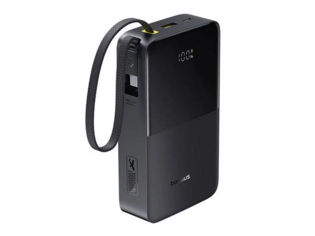 Baseus EnerFill FC51 Bipow2 Pro Digital Display Power Bank with Built-in Cable 20000mAh 22.5W | Cosmic Black
