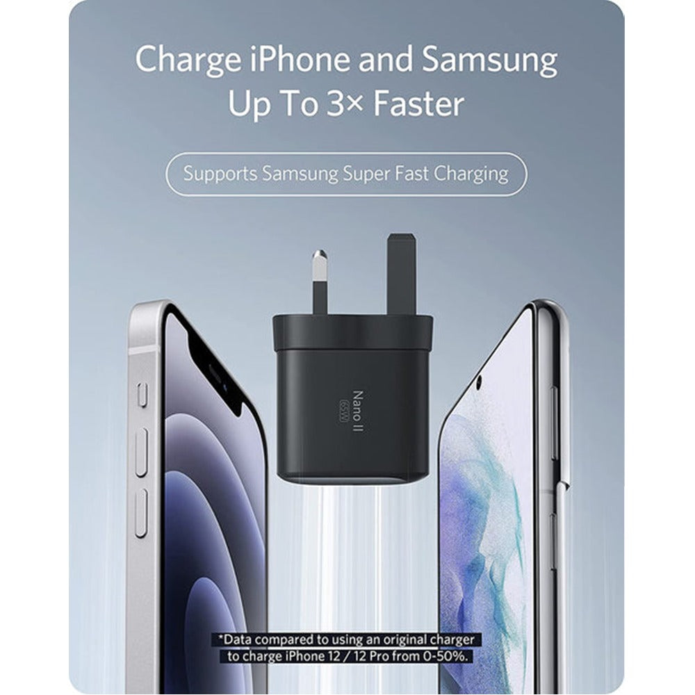 Anker Nano II 65W USB-C Home Charger | Black