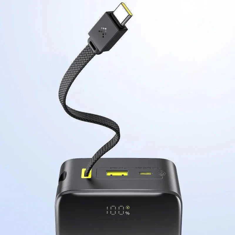 Baseus EnerFill FC51 Bipow2 Pro Digital Display Power Bank with Built-in Cable 30000mAh 22.5W | Cosmic Black