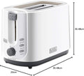 Black & Decker 750W 2-Slice Cool Touch Bread Toaster | White