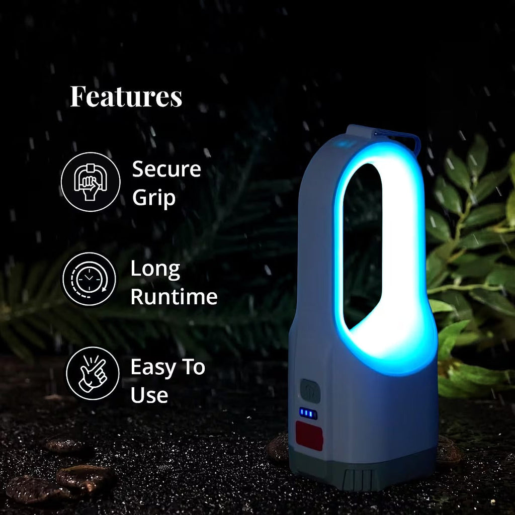 Olsenmark LED Emergency Lantern with Solar , 6 Hours Working, Compact, Portable and Light Weight Design