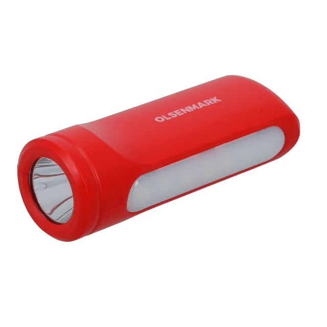 Olsenmark Rechargeable LED Torch & Light 1200mAh Battery| 1W Torch  5W LED Light
