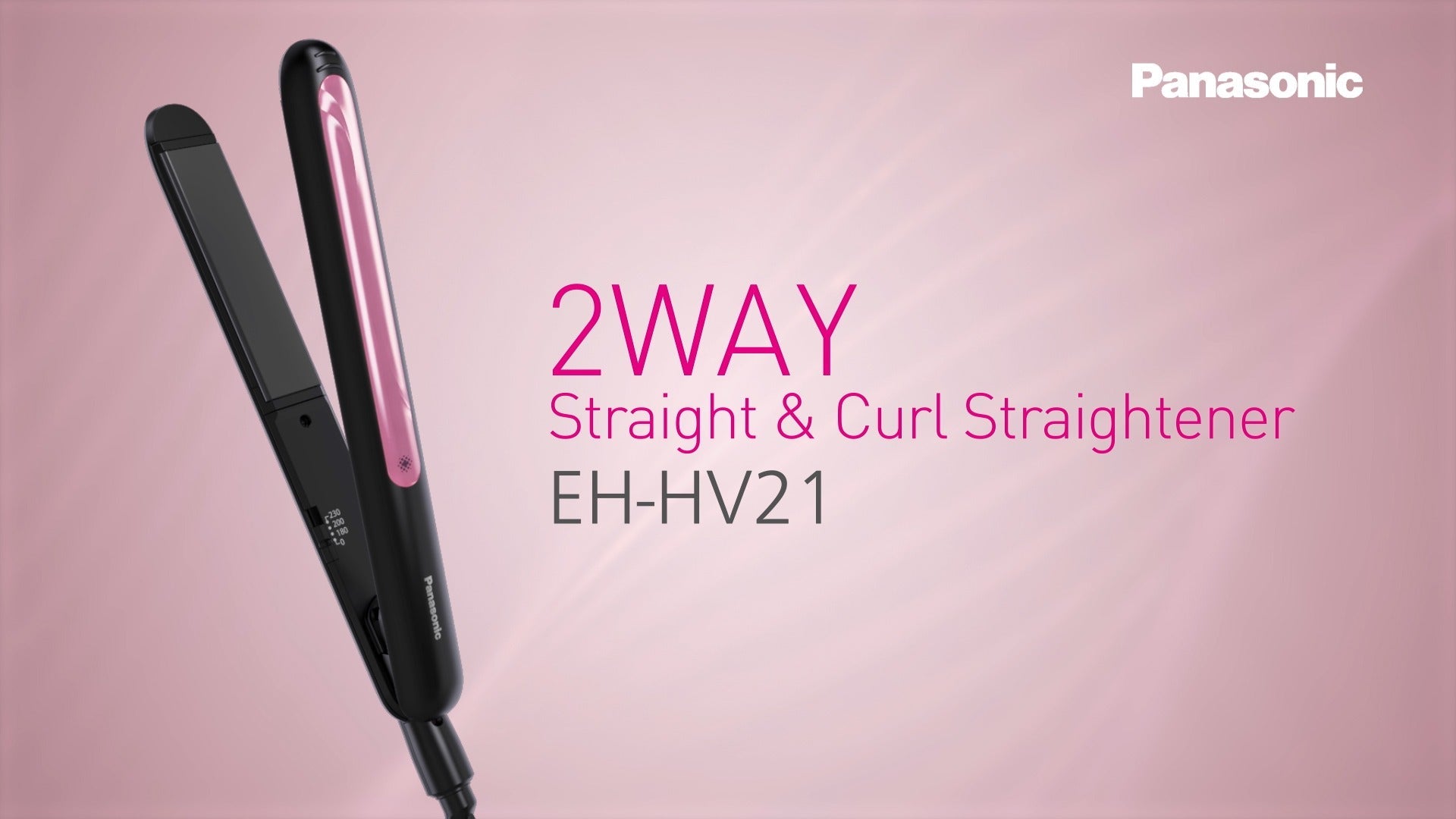 Panasonic 2-Way Hair Straightener & Curler (EH-HV21)
