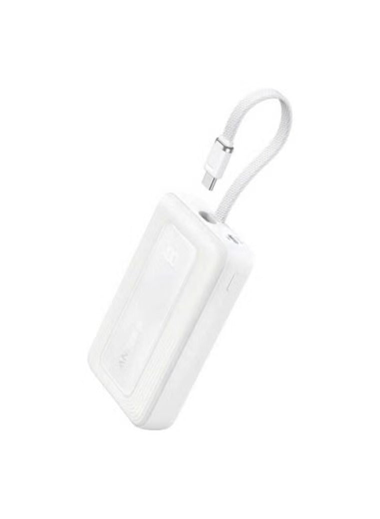Anker Zolo Power Bank (20,000mAh) with Built-in USB-C Cable | White