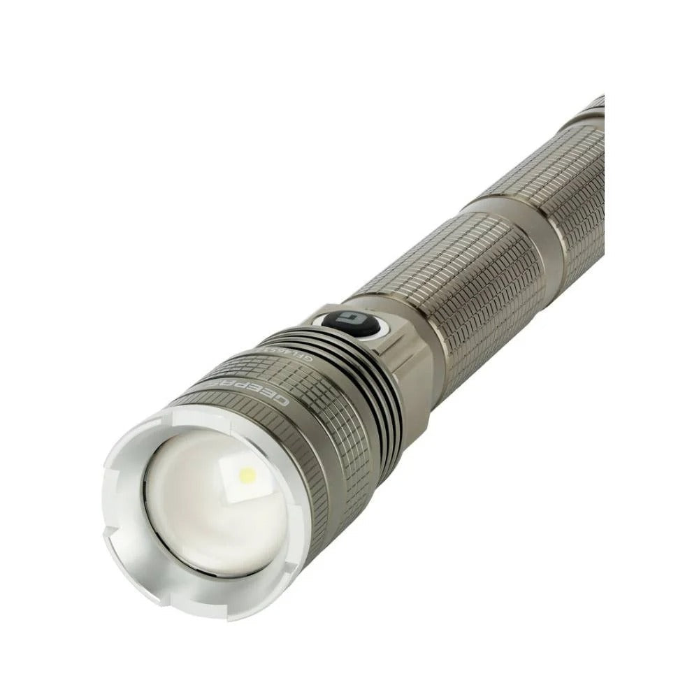 Geepas Zoomable LED Flashlight 10 Hours Runtime 20W Output