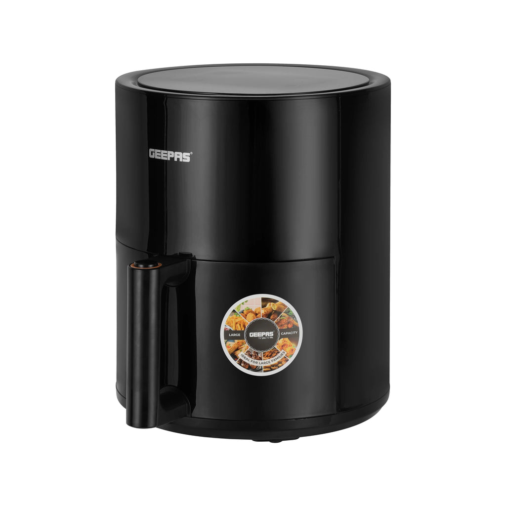 Geepas Digital Air Fryer 4L Oil-Free Timer 80-200°C 8 Programs Black