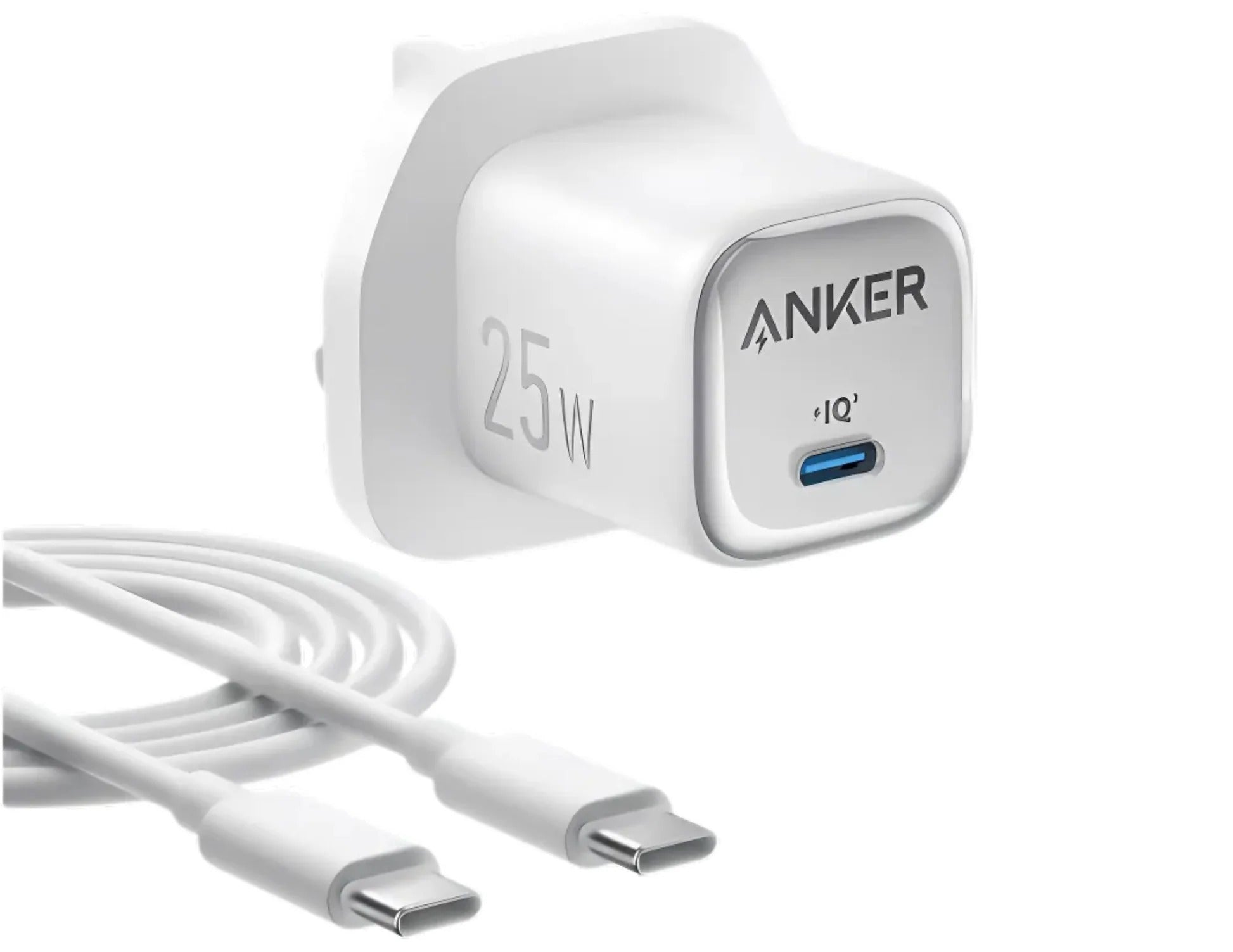 Anker 25W Compact Charger with USB-C Cable | White
