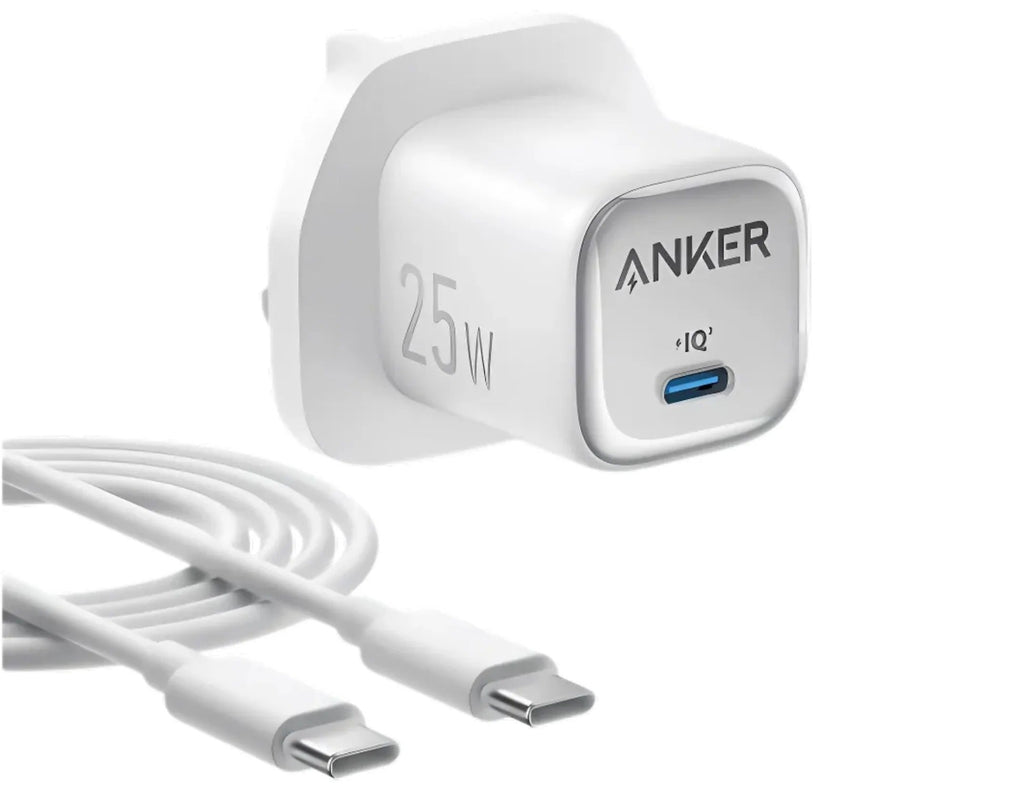 Anker 25W Compact Charger with USB-C Cable | White