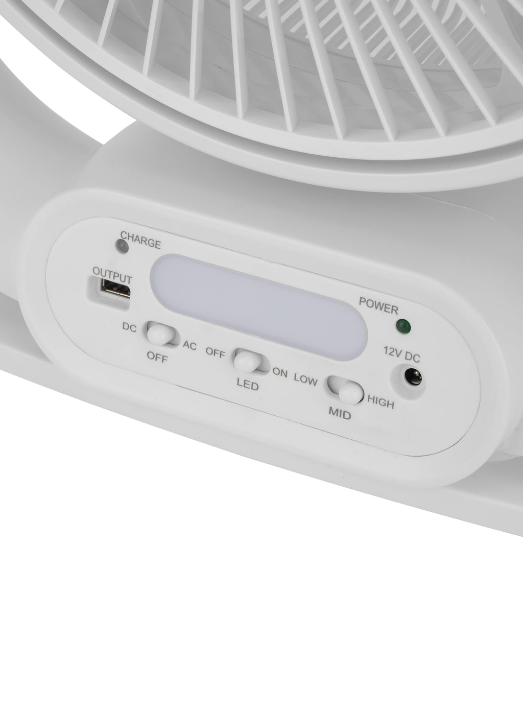 GEEPAS 12-Inch Rechargeable Table Fan with 5 Blades