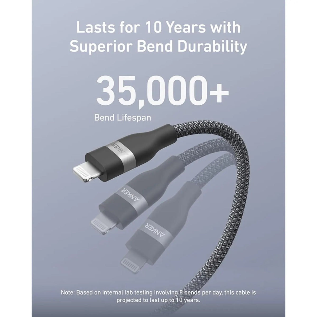 Anker USB-C to Lightning Cable 6ft (1.8m) – Braided Durable Design | Black