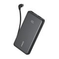 Anker Zolo Power Bank 10,000mAh – 22.5W Fast Charging with Built-In USB-C Cable | Black