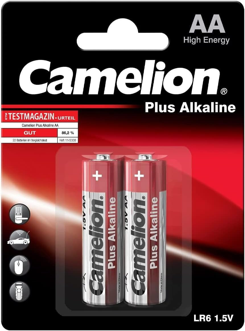 Camelion AA 1.5V Battery 2-Pack Multi Color