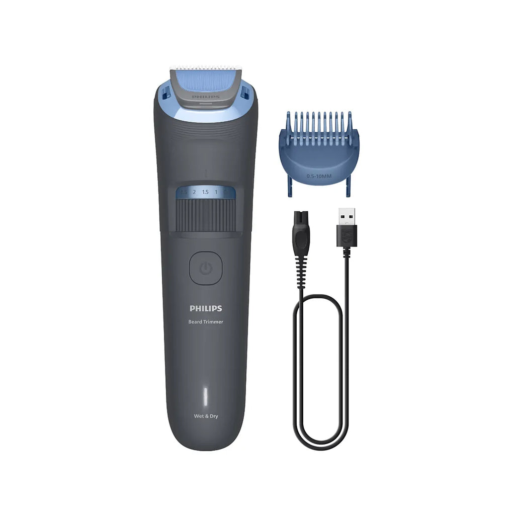 Philips Beard Trimmer 3000 Series – Rounded Tip Blades for Smooth Beard Grooming