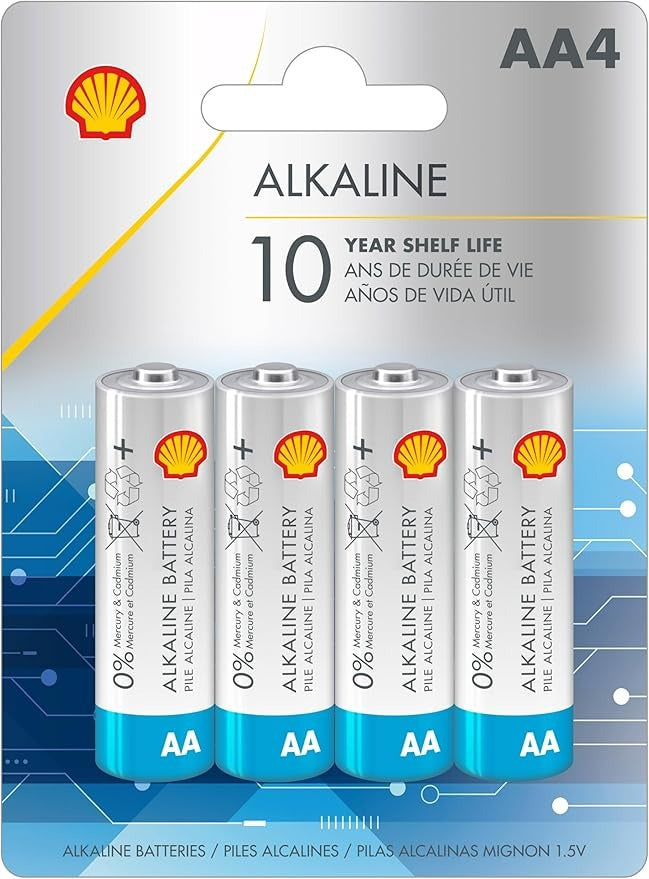 SHELL AA Alkaline Batteries 1.5V â?? Pack of 4
