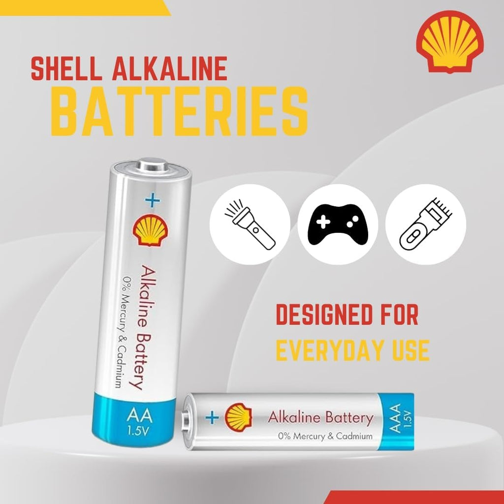 SHELL AA Alkaline Batteries 1.5V – Pack of 4