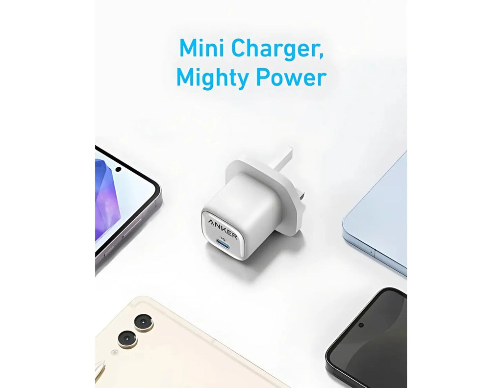 Anker 25W Compact Charger with USB-C Cable | White