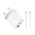 Anker Dual-Port Fast Charger 20W with USB-C Cable | White