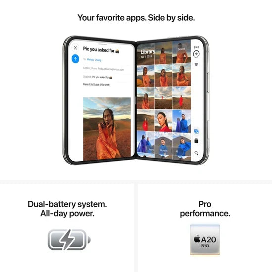 Apple iPhone Duo 5G Phone, A20 Pro chip, 256GB Storage, 7.6-Inch (Japanese Version) | Star White