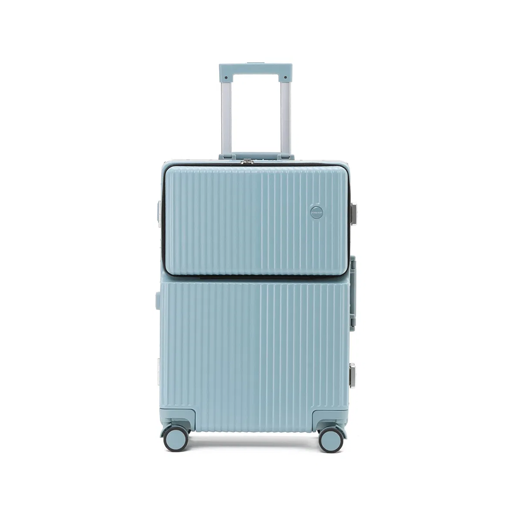 90 Percent 4 Wheels Abs Aluminum Frame 20 Inch Suitcase | Blue
