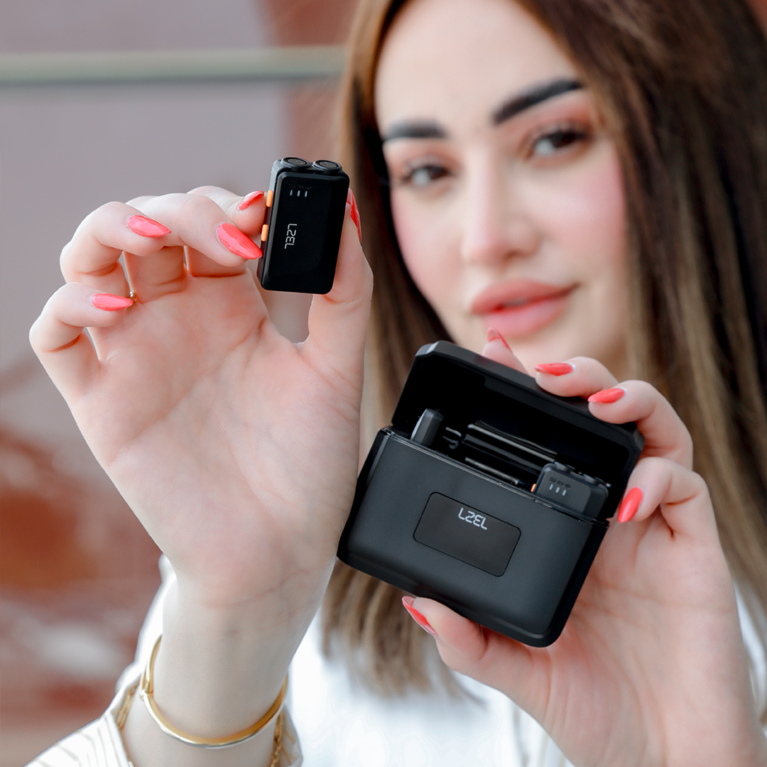 LZEL 2.4 GHz Wireless Microphone â Portable, AI Noise Reduction, 48 kHz High-Fidelity Audio