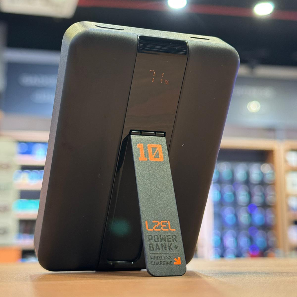 LZEL ZenoFlex MaxCharge 5000mAh Wireless Charging Power Bank â€“ 20W Wired Output / 18W Input (15W Wireless) | Black