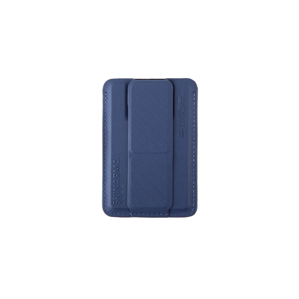SkinArma iPhone 15 Pro Saido Case + Card Holder | Blue