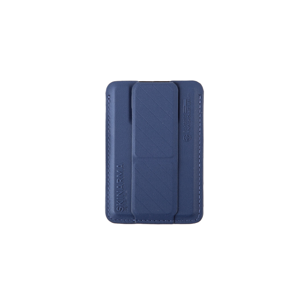 SkinArma iPhone 15 Pro Saido Case + Card Holder | Blue