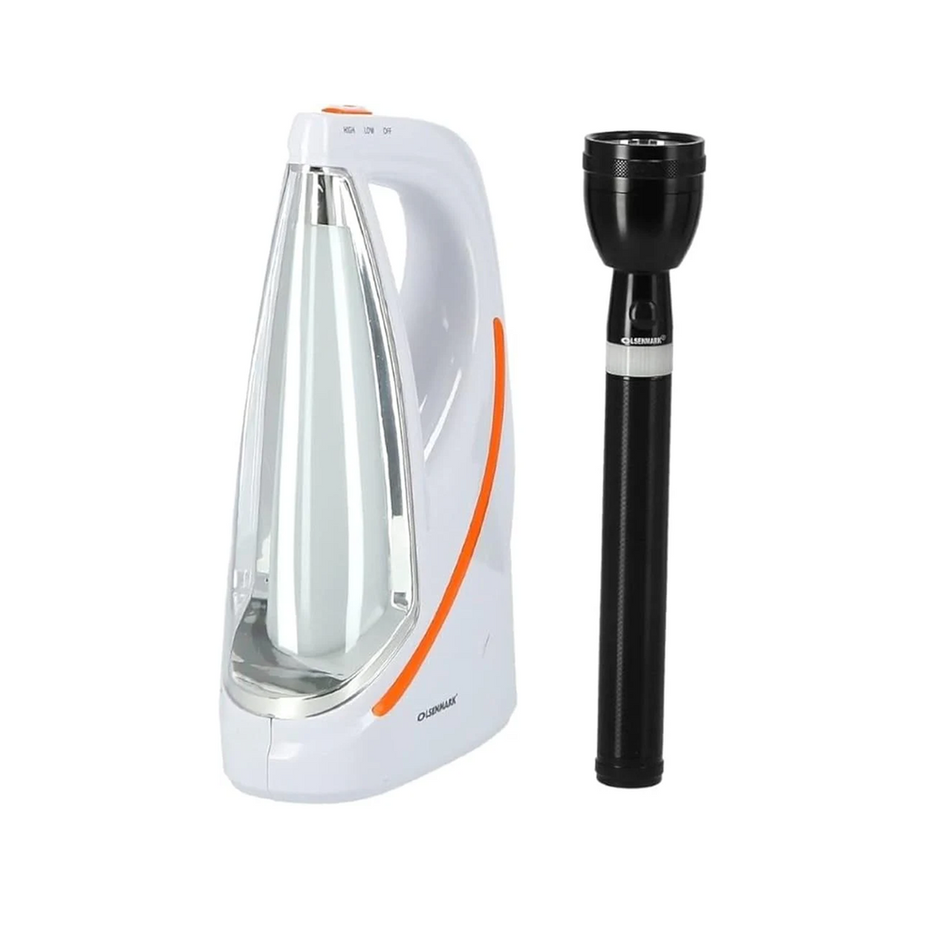 Olsenmark Rechargeable LED Emergency Lantern with Flashlight